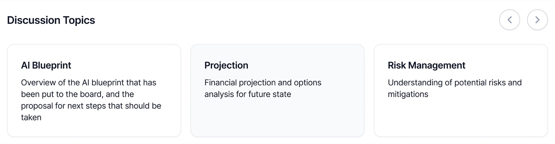 Discussion topics component