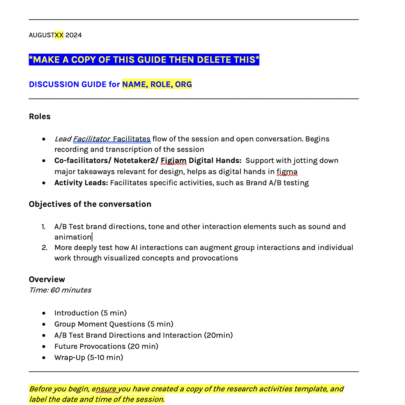 Participatory group conversations
